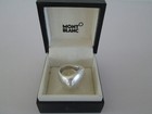 RARE MONTBLANC MODERNIST & HEAVY STERLING SILVER RING SIZE 52 UK SIZE K @34g