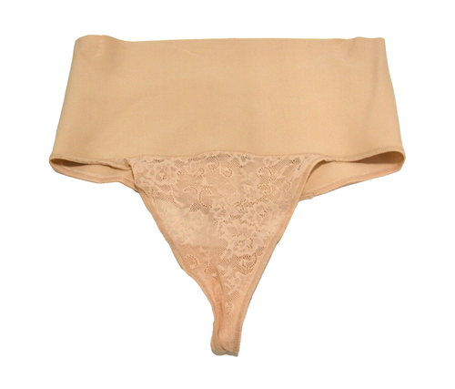 Maidenform Women's Thong Tame Your Tummy Lace Shaping Nude Lace M New Imperfect