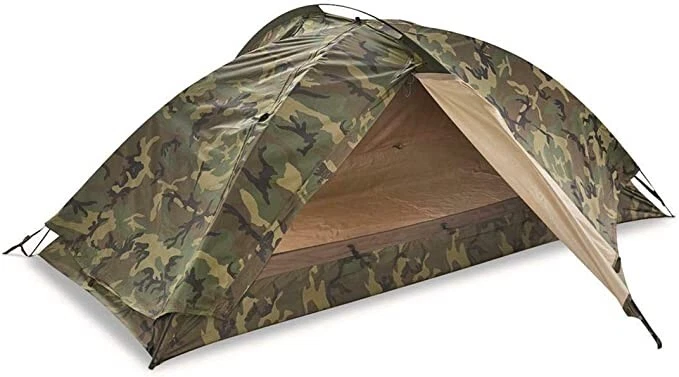 USMC One Person Combat Tent TCOP - Marine Corp Woodland Camo Tent (Made in USA)