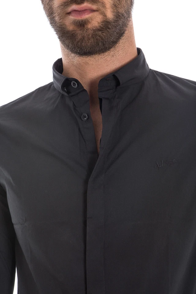 Camisa Armani Jeans Algodón Hombre Negra C6C13NL 12 Talla L HACER OFERTA Foto 3 de 4