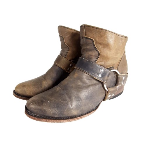 ANKLE DISTRESSED HARNESS BOOTS | eBay