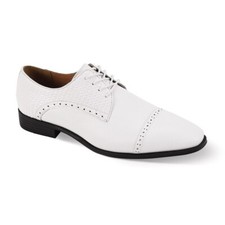 Mens White Basket Weave Cap Toe Oxford Dress Shoes Antonio Cerrelli 7052
