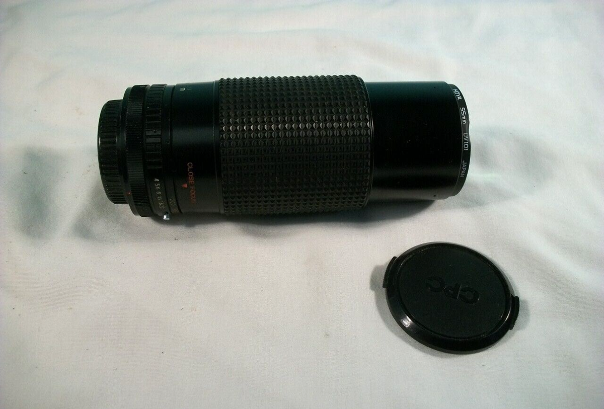 CPC Auto Zoom 80-200mm CCT 1:40 Camera Lens, 921145, With Hoya