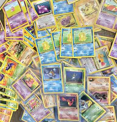 x10) WOTC Old Pokemon Cards Vintage Pack Set w/ 1st Edition Card