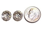 New 14k white gold .88ct SI1 G round diamond Halo stud earring jackets Enhancers — photo 8