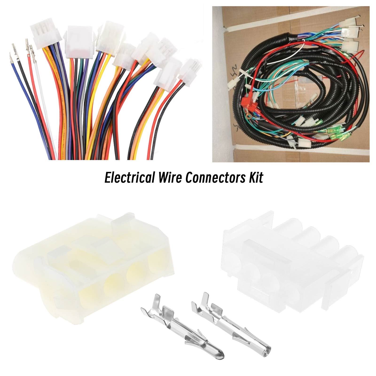 4 Sets 4 Pin Car Cable Connector 3507801 3507794 Male Female Terminal