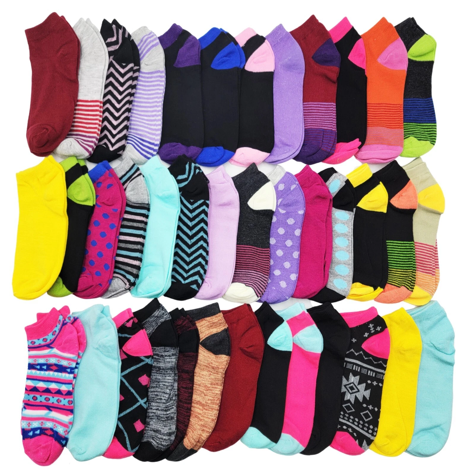 48 Pairs Womens Low Cut Ankle Socks, Comfortable Lightweight Athletic Wholesale
Opens in a new windo