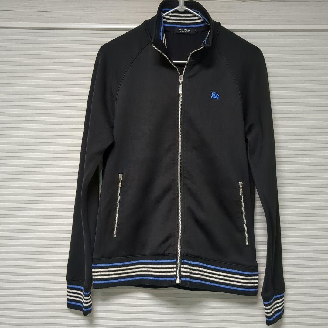 BURBERRY BLACK LABEL Track Jacket Blouson Full Zip Black Men Size M Used