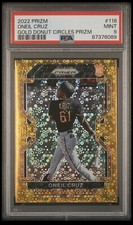 ONEIL CRUZ ROOKIE 2022 Panini Prizm Gold Donut Circles /10 Mint Gold /10 pop 1