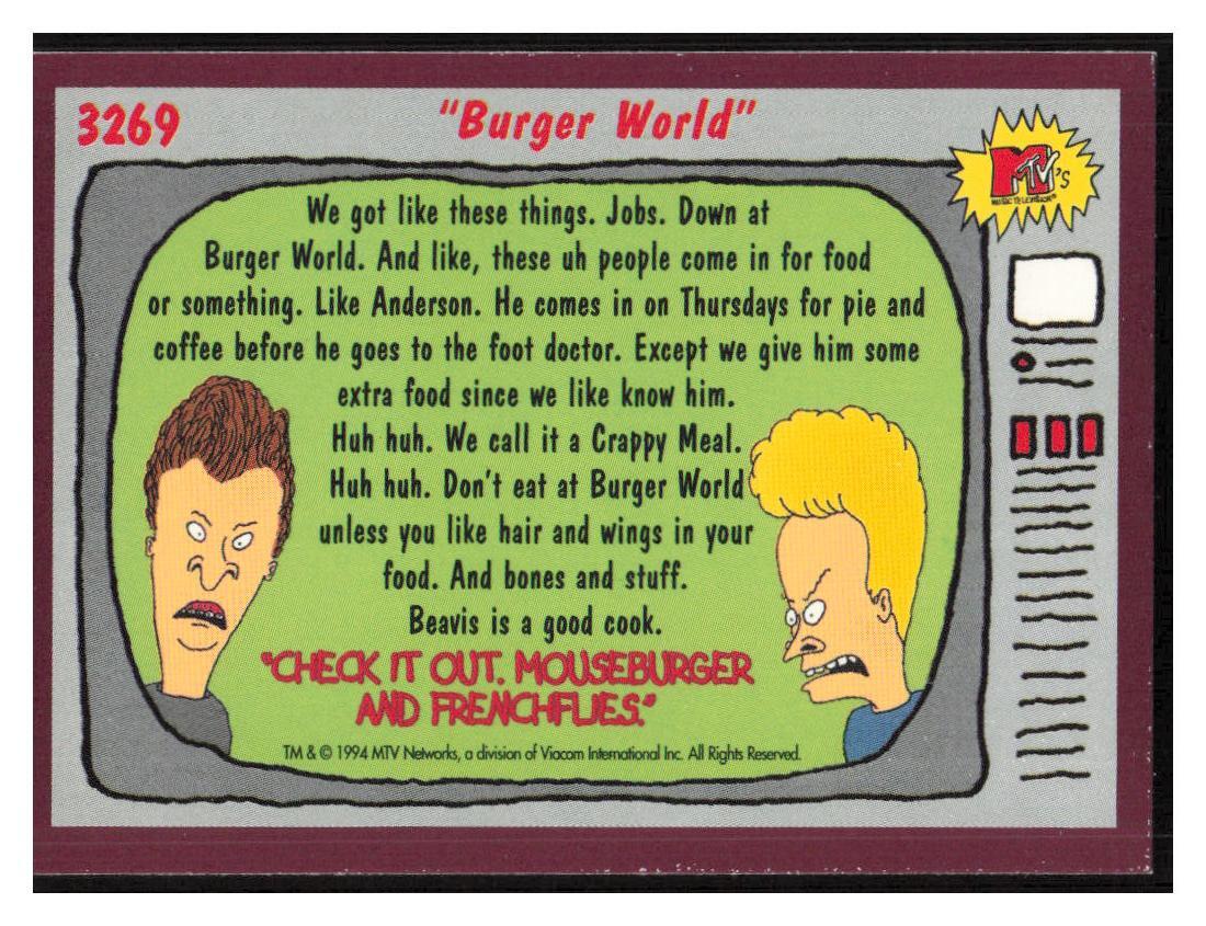 【USA】ビーバス &バッドヘッド　トレーディングカード USA】ビーバス &バッドヘッド トレーディングカード 1994 MTV