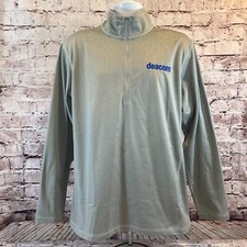 The North Face Gray Fleece Long Sleeve 1/4 Zip Mock Neck CO. Logo Sweater XL