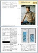 Scandinavian Sweater - 8 to 13 - 1979 Odhams Knitting Collection Pattern Card