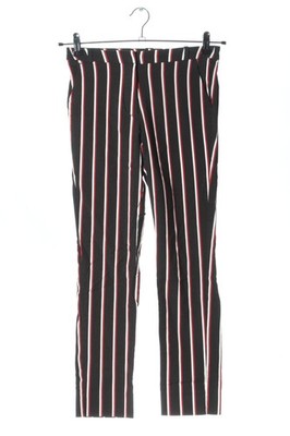 MANGO BASICS High-Waist Hose Damen Hose Gr. DE 34 schwarz-weiß-rot Casual-Look