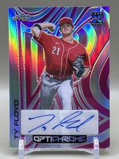 2023 Leaf Eclectic Optichrome Pink Prismatic Ty Floyd Auto /7 - Cincinnati Reds