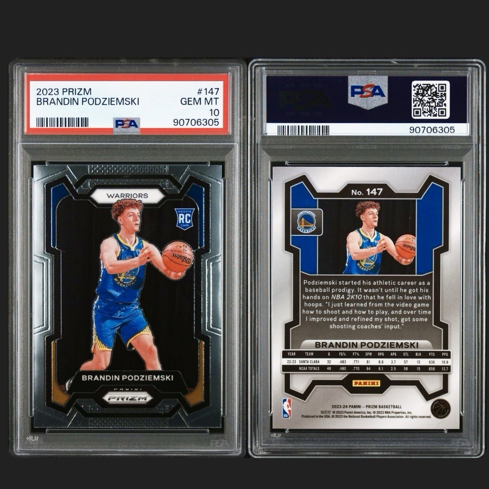 💎PSA 10💎 Brandin Podziemski 2023-24 Panini Prizm Base Rookie RC #147 Warriors