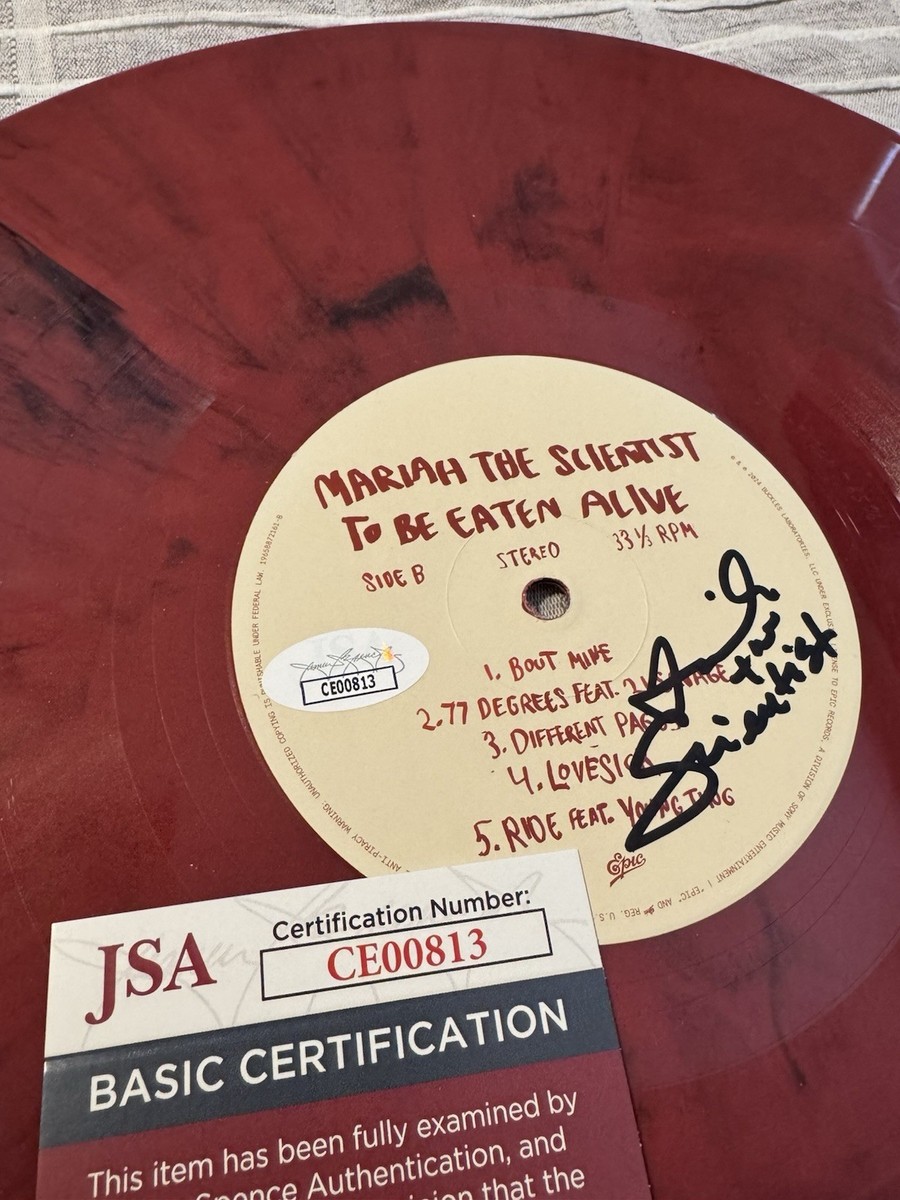 Mariah The Scientist Signed Disc Vinyl To Be Eaten Alive JSA COA