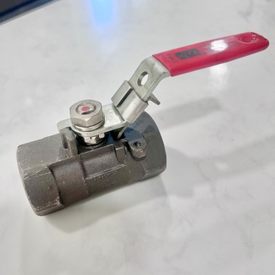 KITZ 1'' Ball Valve, Model 119, Steel Body, Threaded, 2000 WOG EUC!