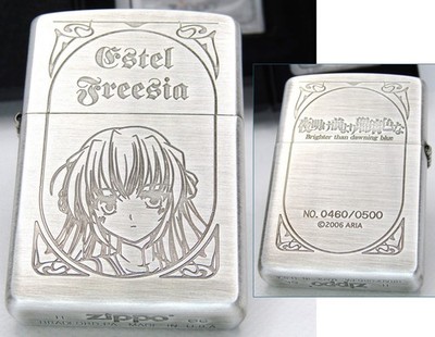 Brighter than the Dawning Blue Estel Freesia Limited Zippo Oil Lighter 2006 MIB