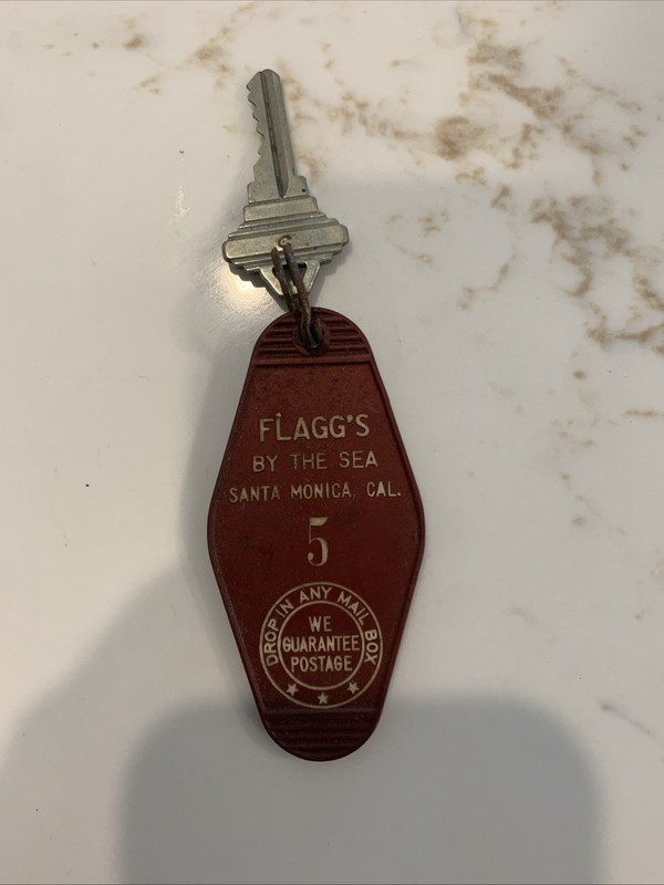 Vintage Hotel Motel Room Flaggs By The Sea Key Fob & Key 5