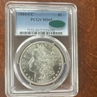 1884-CC Morgan Silver Dollar $1 Silver PCGS MS65 Cert# 27259292