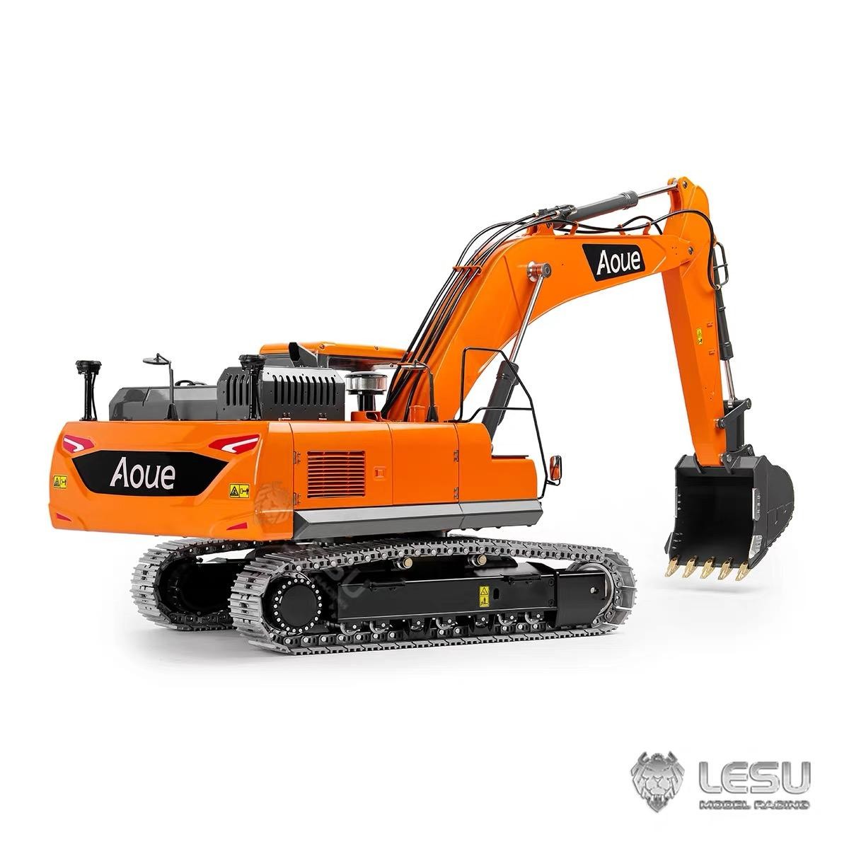 Metal LESU 1/14 RC Hydraulic Digger Aoue DX350LC Excavator 3CH Valve Flysky ST8
