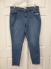 Ava Viv Women's Pants Blue Jeans 20W High Rise Stretch Casual Tapered Leg