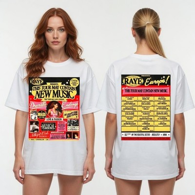 Pop Music Tour 2026 Europe Dates Graphic T Shirt Fan Tee