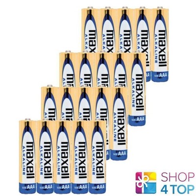 20x Maxell AAA LR03 1.5V Alkaline Batteries Bulk Pack for Everyday Use