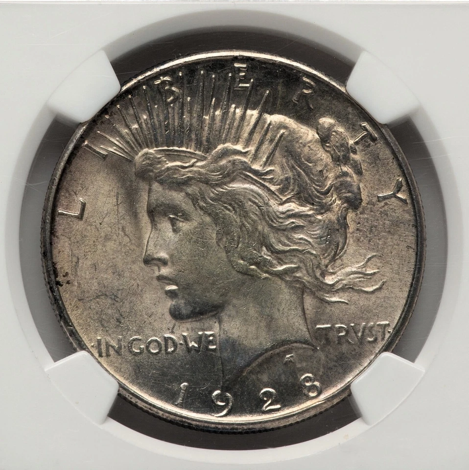 1928 S Peace Dollar MS 62 NGC - Image 3 of 4