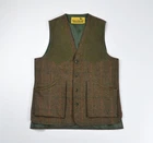 Bob Parratt Tweed Shooting Vest Mens XL Country Sporting Gilet Waistcoat Brown