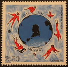 Timbre - FRANCE - Bicentenaire de la mort de MOZART - YT2695 - Neuf** - 1991
