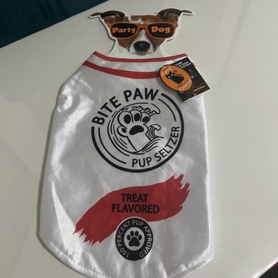 Party Dog Brand Costume  Bite Paw Pup Seltzer  NWT SIZE M/L