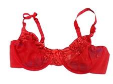 Vintage Laced Red Gillagan O'Malley Bra Size 36D