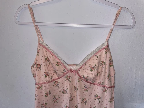 UNDERCOVER Abito vintage Victoria's Secret 100% cotone Ditsy floreale orlo in pizzo