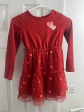 Girls CAT  JACK Red Hearts dress Valentines Day Size S 6/7