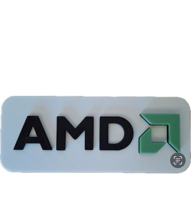 Dekoratives AMD Logo Standschild Ausstellungsraum PC