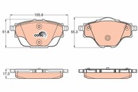 TRW Bremsbelagsatz, Scheibenbremse GDB2034 FüR CitroËN DS Opel Peugeot