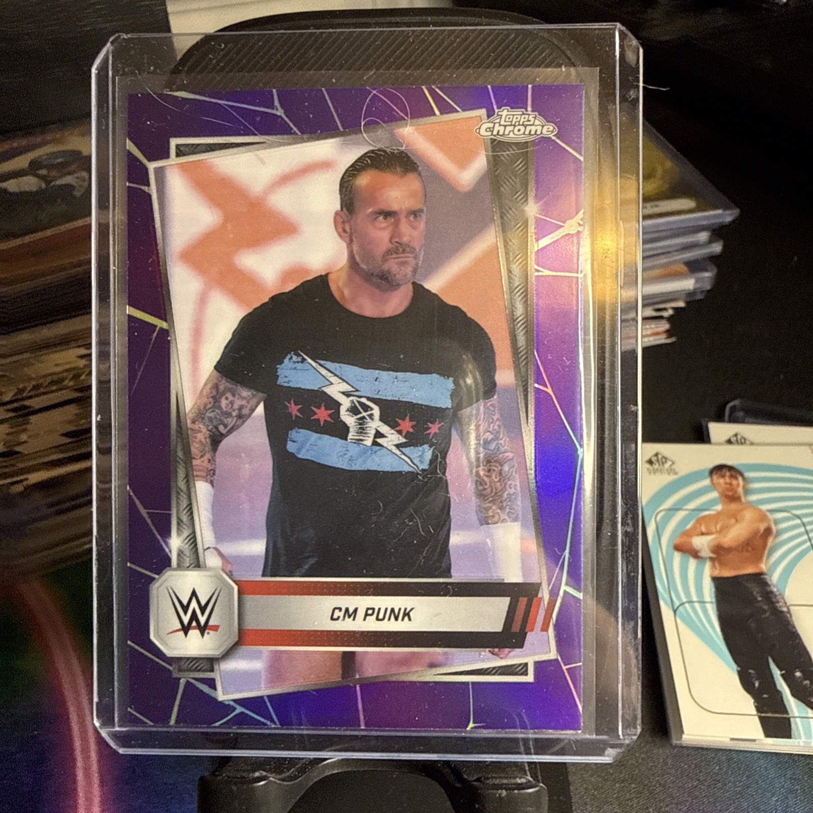2025 Topps Chrome WWE - CM Punk #98 Purple Refractor