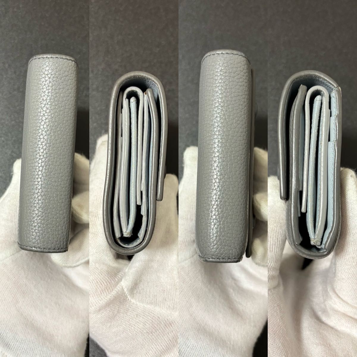 Celine Gray Tri-Fold Wallet Multi-Function Used - image 9