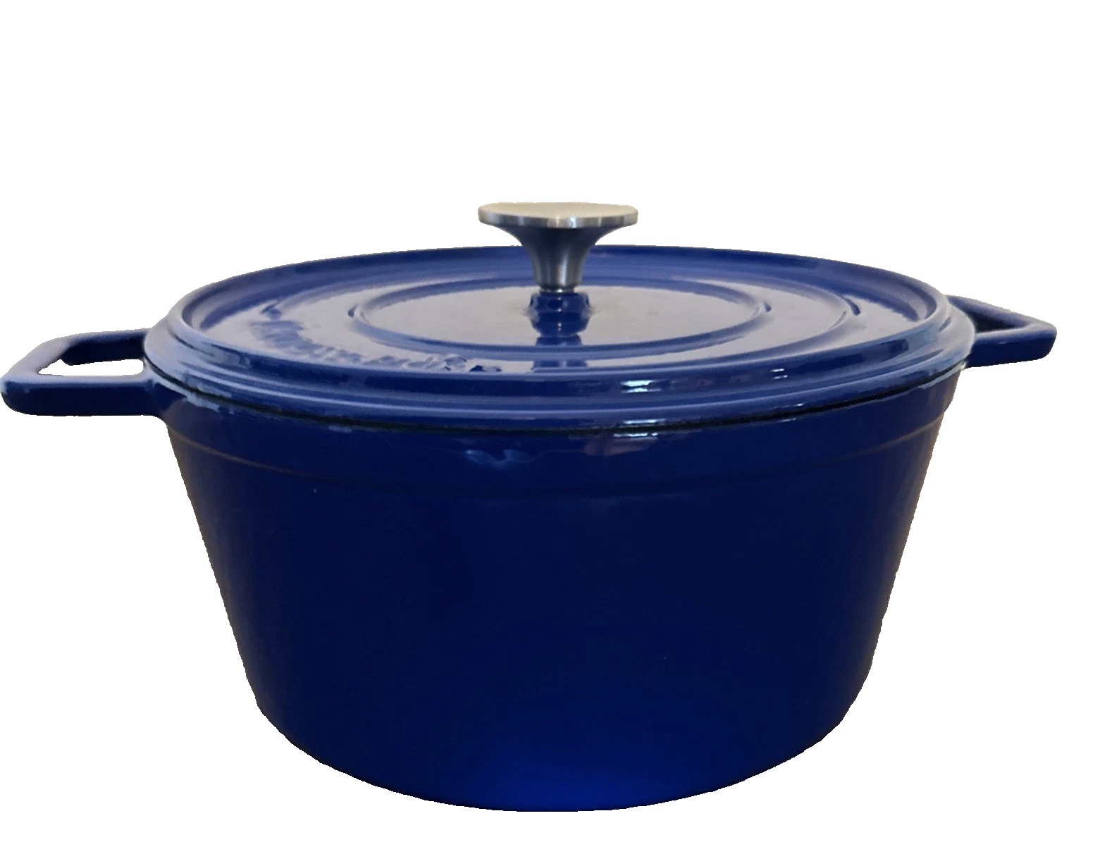 Crockpot Crock Pot Artisan 7 Quart Round Cast Iron Dutch Oven Sapphire Blue