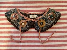 Detachable Collar with Vintage Yo-Yo Quilt Pieces and Buttons