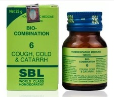 SBL Bio Combination 6 25g Cough, Cold, and Bronchitis Relief Free Shipping