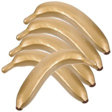 5 Pcs Fake Fruits Artificial Realistic Looking Faux Bananas Decoration