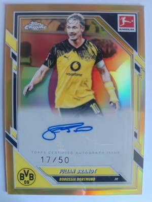 Julian Brandt Auto/50 Gold Topps Chrome Bundesliga 25/26 BVB Borussia Dortmund
