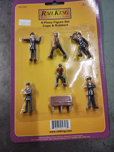 JUEGO DE FIGURAS DE 6 PIEZAS MTH/RAILKING #30-1056 1:48 - POLICÍAS Y LADRONES ESCALA 0 | Zustand: New