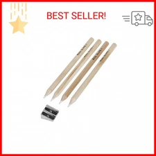 Pepperell Real Slate Chalk Pencils 5/Pkg W/Sharpener, Sandal