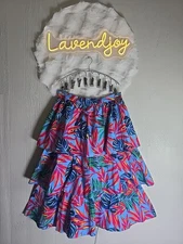 NWT Tabitha Brown for Target Size M Medium Tropical Print Tiered Midi Skirt