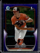 Jacob Cravey 2023 Bowman Draft Chrome #BDC-189 Purple Refractor /250