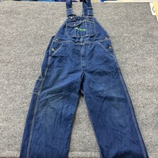 Key Overalls Mens Size 34x29 Blue Denim Imperial Bib Workwear Utility Relaxed
