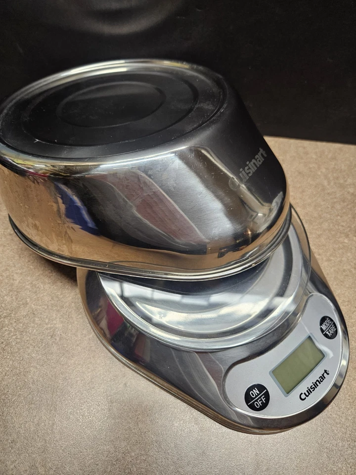 Báscula digital de alimentos de cocina de acero inoxidable Cuisinart 6 tazas tazón 11# límite Foto 2 de 4